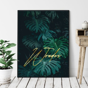 Plakat w ramie - wonder , wymiary - 70cm x 100cm, ramka - czarna