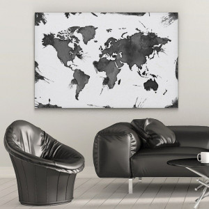 Abstrakcyjna mapa - modny obraz na płótnie , wymiary - 100cm x 150cm