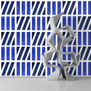 Tapeta na ścianę - blue vision , rodzaj - tapeta flizelinowa laminowana