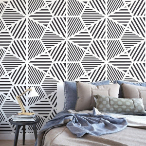 Deco stripes - tapeta ścienna , rodzaj - tapeta flizelinowa