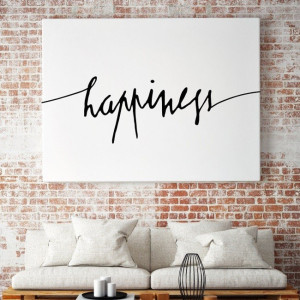 Happiness - minimalistyczny obraz na płótnie , wymiary - 80cm x 120cm