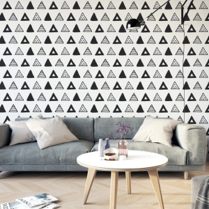 Tapeta na ścianę - triangle patchworks , rodzaj - próbka tapety 50x50cm