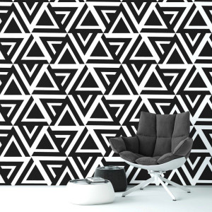 Decorative triangle - tapeta ścienna , rodzaj - próbka tapety 50x50cm