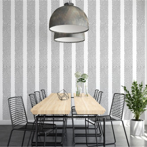 Tapeta na ścianę - striped dots , rodzaj - tapeta flizelinowa laminowana