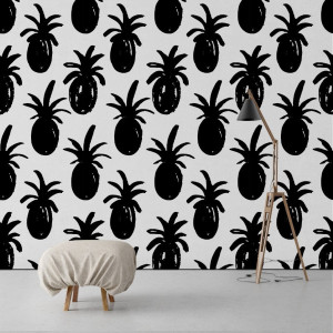 Tapeta na ścianę - shadow ananas , rodzaj - próbka tapety 50x50cm