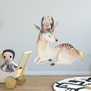 Naklejka na ścianę - forest deer , wymiary naklejki - szer. 70cm x wys. 70cm