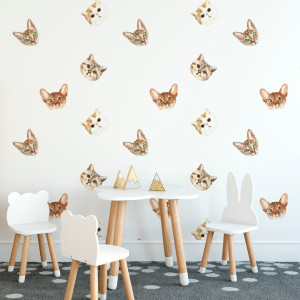 Tapeta dziecięca - cute cats , rodzaj - tapeta flizelinowa laminowana