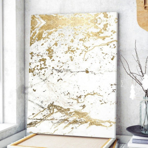 Modny obraz na płótnie - golden marble , wymiary - 80cm x 120cm