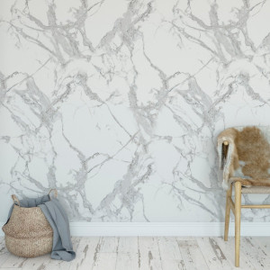 Tapeta na ścianę - marble grey , rodzaj - tapeta flizelinowa laminowana