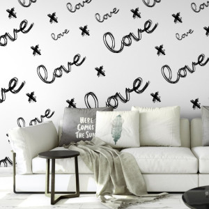 Tapeta na ścianę - love art , rodzaj - tapeta flizelinowa laminowana