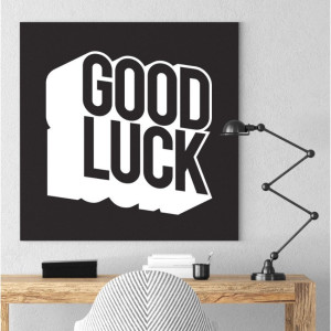 Modny obraz na płótnie - good luck , wymiary - 80cm x 80cm