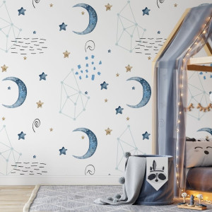 Tapeta dla dzieci - night light , rodzaj - tapeta flizelinowa laminowana