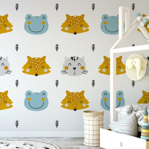 Tapeta dziecięca - smile of friends , rodzaj - tapeta flizelinowa laminowana