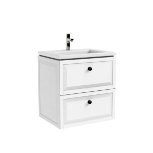 Montebianco - Szafka Podumywalkowa 60Cm, Dwie Szuflady, Kolor: Biały Mat, Or47-Sd2S-60-2