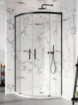 Idea Pdd Ścianki 80Lx80R Czarny/Przejrzyste 387141-54-01