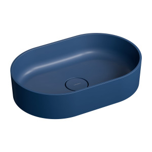 Ovo Umywalka Nablatowa Marble+, 55X36 Cm Midnight Blue Ovounmb