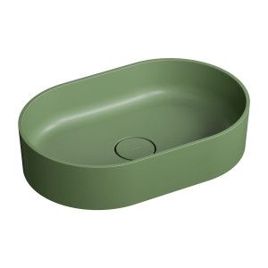 Ovo Umywalka Nablatowa Marble+, 55X36 Cm Olive Ovounol