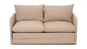 Canapé convertible 2 places en lin beige - Luz