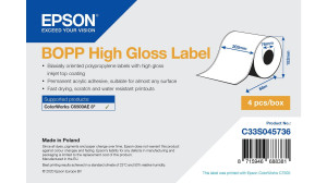 Epson Etykieta ciągła o wysokim połysku 203 mm x 68 m C33S045736