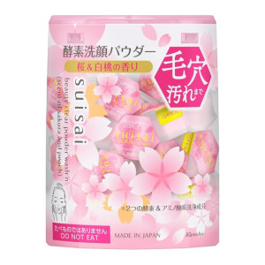 Kanebo Suisai Beauty Clear Powder Wash Sakura & Peach Bliss Enzymatyczny w Kapsułkach 32 sztuki