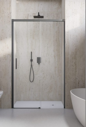 Radaway Idea 8 DWJ Brushed szczotkowany GunMetal drzwi wnękowe 140cm prawe szczotkowany Grafit 10330720-92-01R/10350653-01-01