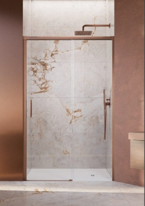 Radaway Idea 8 DWJ Brushed Copper drzwi wnękowe 120cm prawe szczotkowana miedź 10330620-93-01R/10350553-01-01
