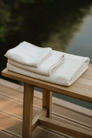 Lniany Ręcznik Frotte Off White 30x30