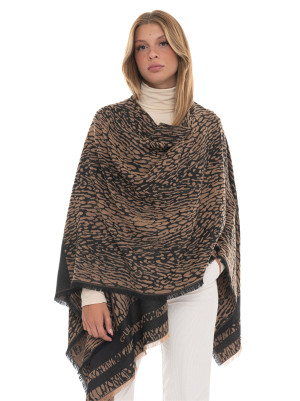 Liu Jo Poncho Marrone-beige Donna UNI