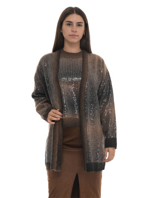 Liu Jo Cardigan lungo Marrone Donna XS