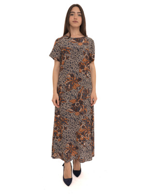 Weekend Max Mara Abito lungo manica corta WKDCRESPO Blu-beige Donna 42