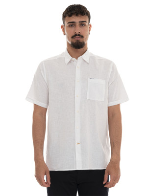 Barbour Camicia in lino Bianco Uomo M