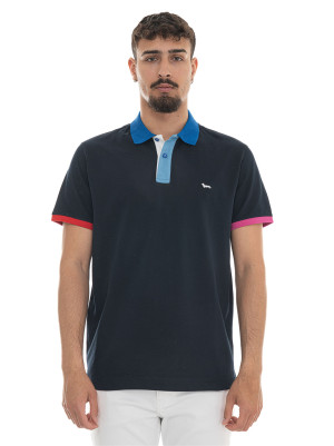 Harmont & Blaine Polo manica corta LRQ417 Blu Uomo L