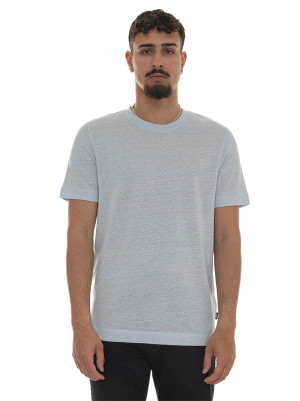 Boss T-shirt girocollo H-THOMPSON-235 Celeste Uomo XL