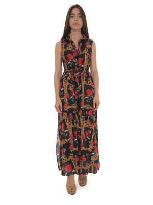 Quality First Abito Donna Nero-rosso Donna 42