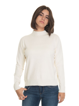 Quality First Maglia in lana Panna Donna XXL