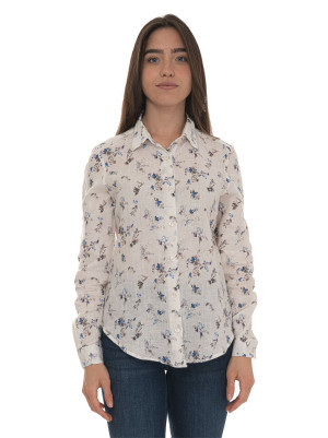 Vincenzo De Lauziers Camicia in lino AMALFI Bianco Donna L