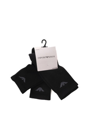 Giorgio Armani Set 3 Calzini Nero Uomo UNI