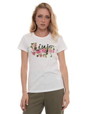 Liu Jo T-shirt Bianco-rosa Donna S