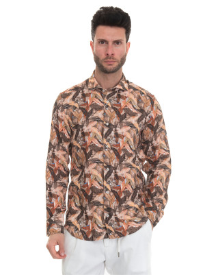 Vincenzo De Lauziers Camicia in lino Marrone Uomo M