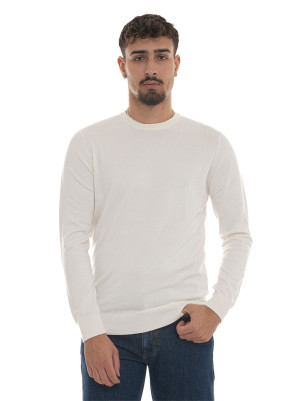 Quality First Maglia girocollo Panna Uomo M