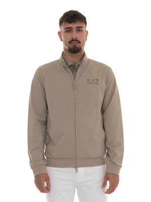 EA7 Felpa zip Beige Uomo M