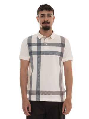 Barbour Polo in cotone piquet Panna Uomo M