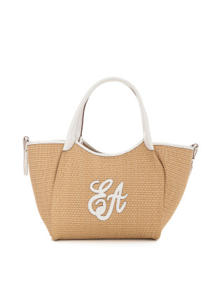 Giorgio Armani Borsa in rafia Naturale-bianco Donna UNI
