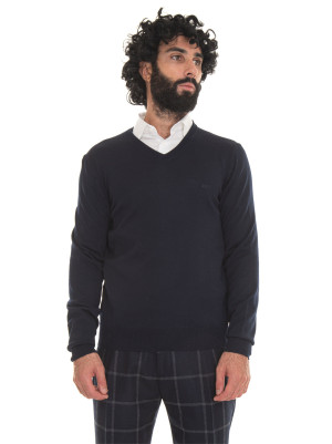 Boss Maglia collo a V BARAM Blu Uomo XL