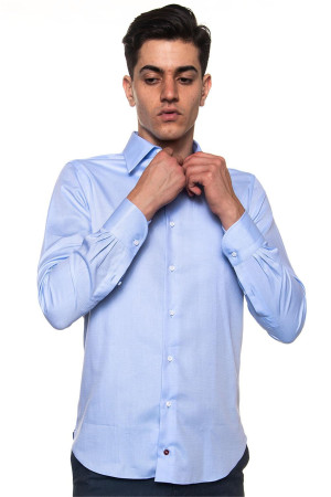 Carrel Camicia classica da uomo Celeste Uomo 38