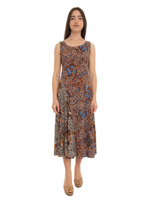 Weekend Max Mara Abito Midi WKDPAUSA Marrone-azzurro Donna S