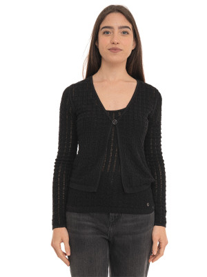 Guess Cardigan corto Nero Donna S