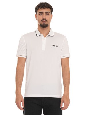 Boss Polo in jersey Bianco Uomo S