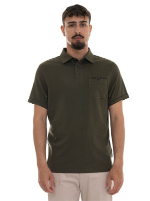 Barbour Polo in jersey Verde Uomo L