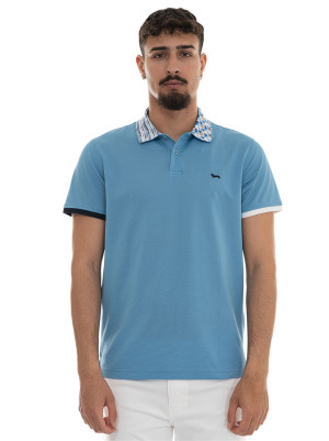 Harmont & Blaine Polo manica corta LRQ375 Celeste Uomo M